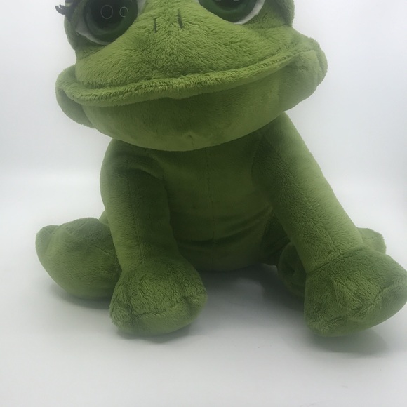 Fiesta Plush Big Green Eyed Frog Stuffed Animals - Picture 3 of 11